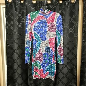 Multi color short dress